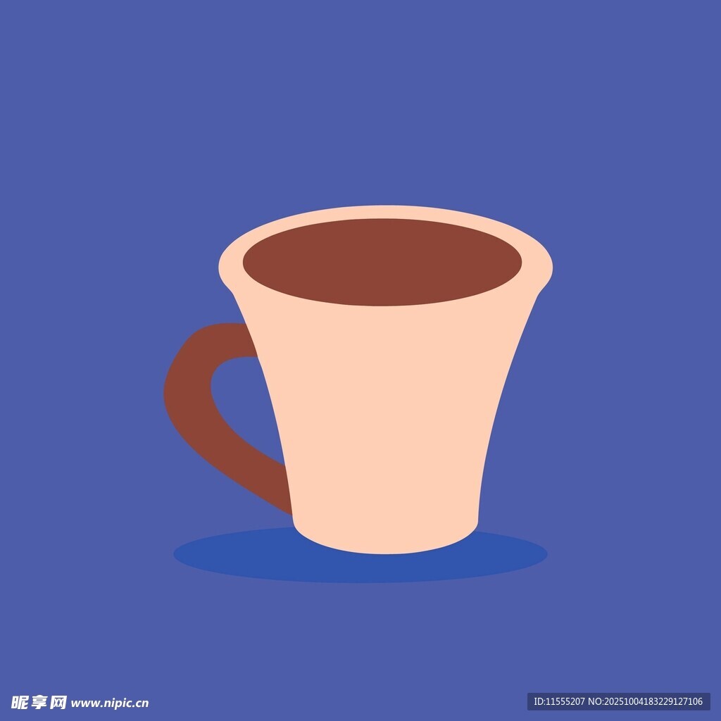 卡通风格咖啡杯插画