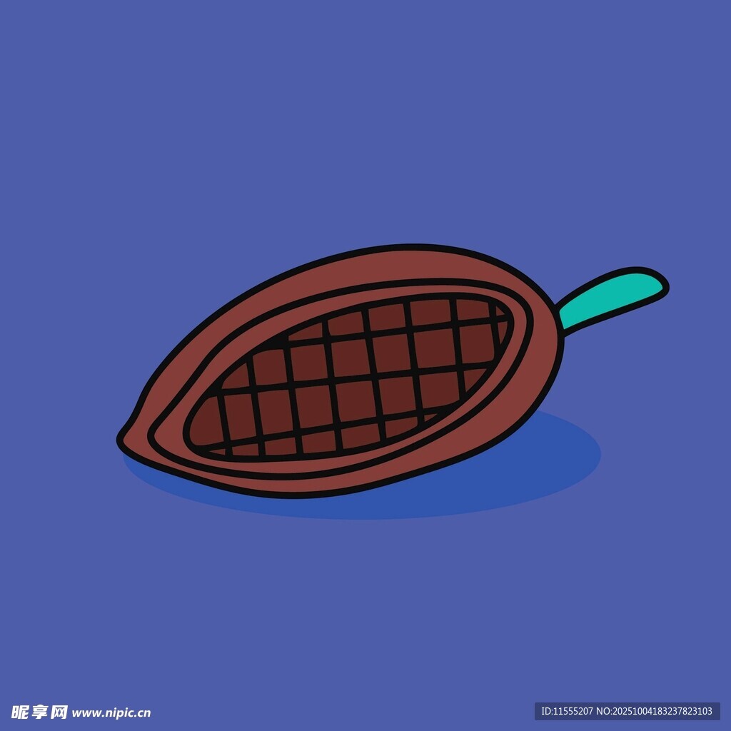 卡通风格的棕色华夫饼