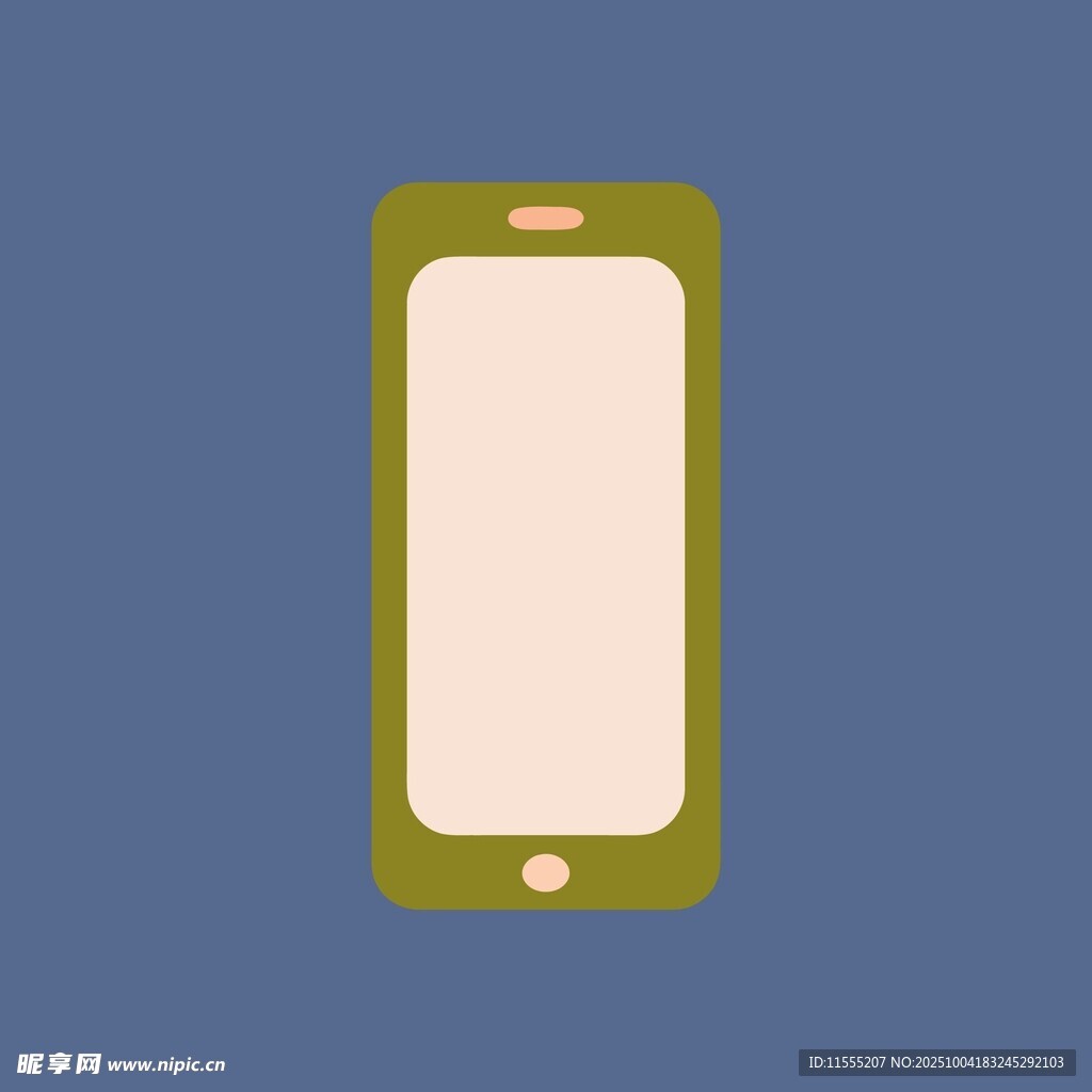 简约风格绿色手机图标