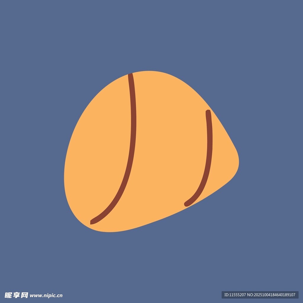 卡通风格的橙色贝壳图案