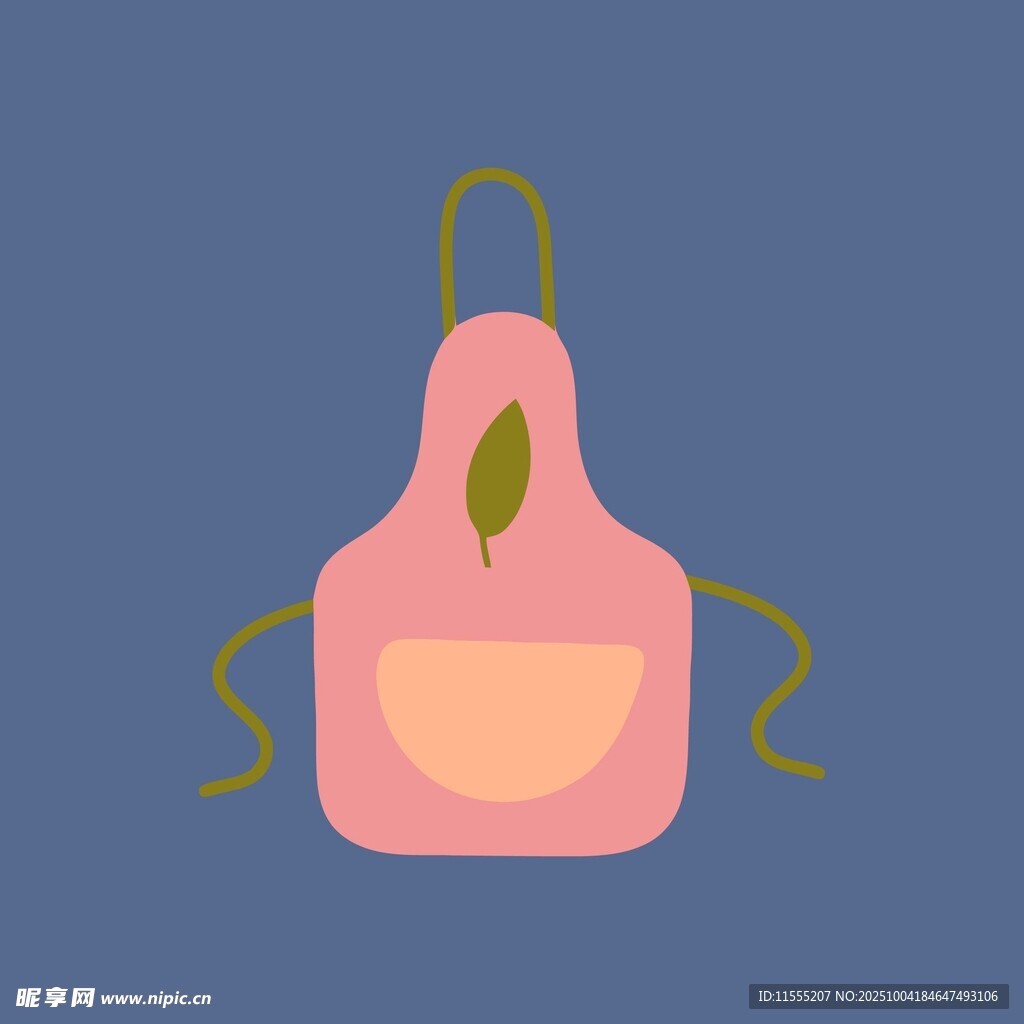 粉色围裙插画
