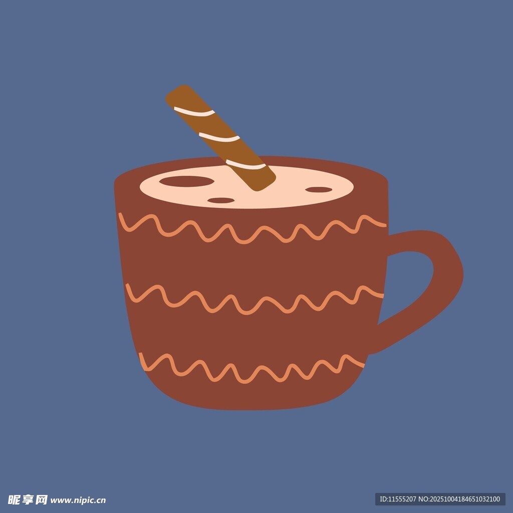 热可可配肉桂棒