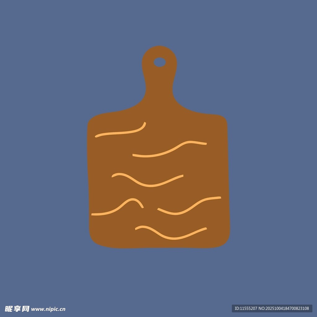 木质波浪纹砧板图标