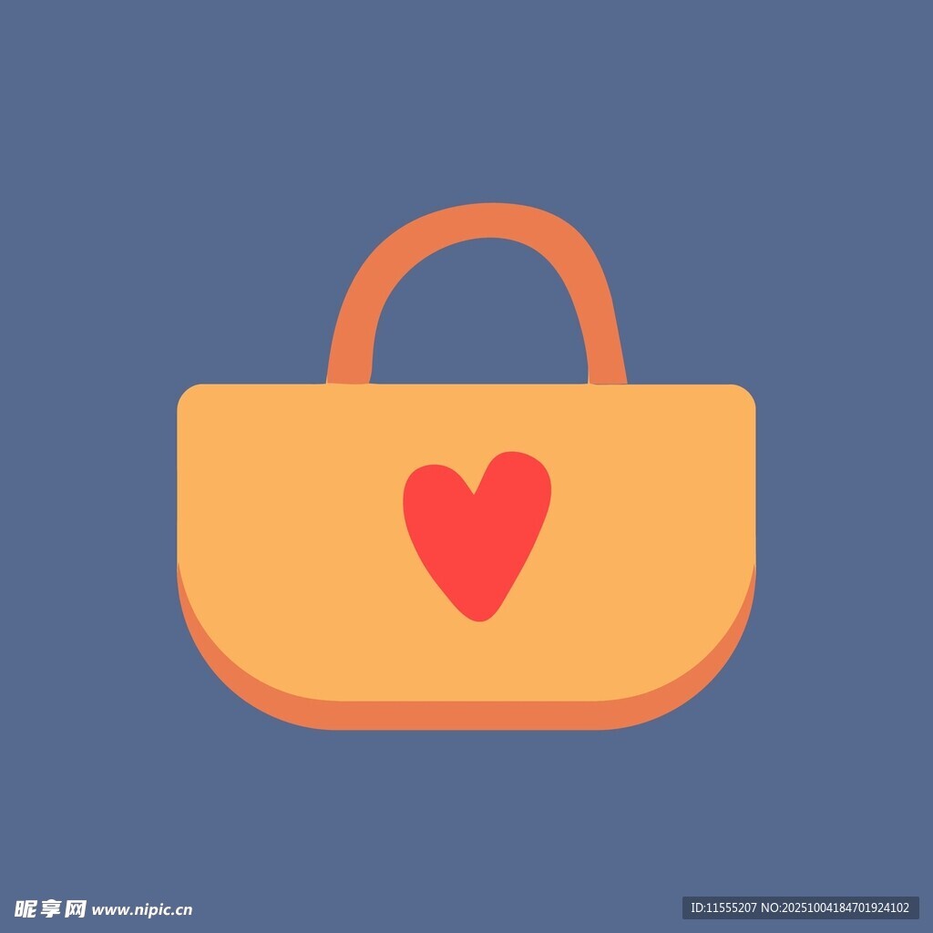 爱心图案的可爱手提包