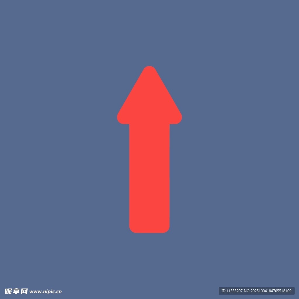 红色向上箭头