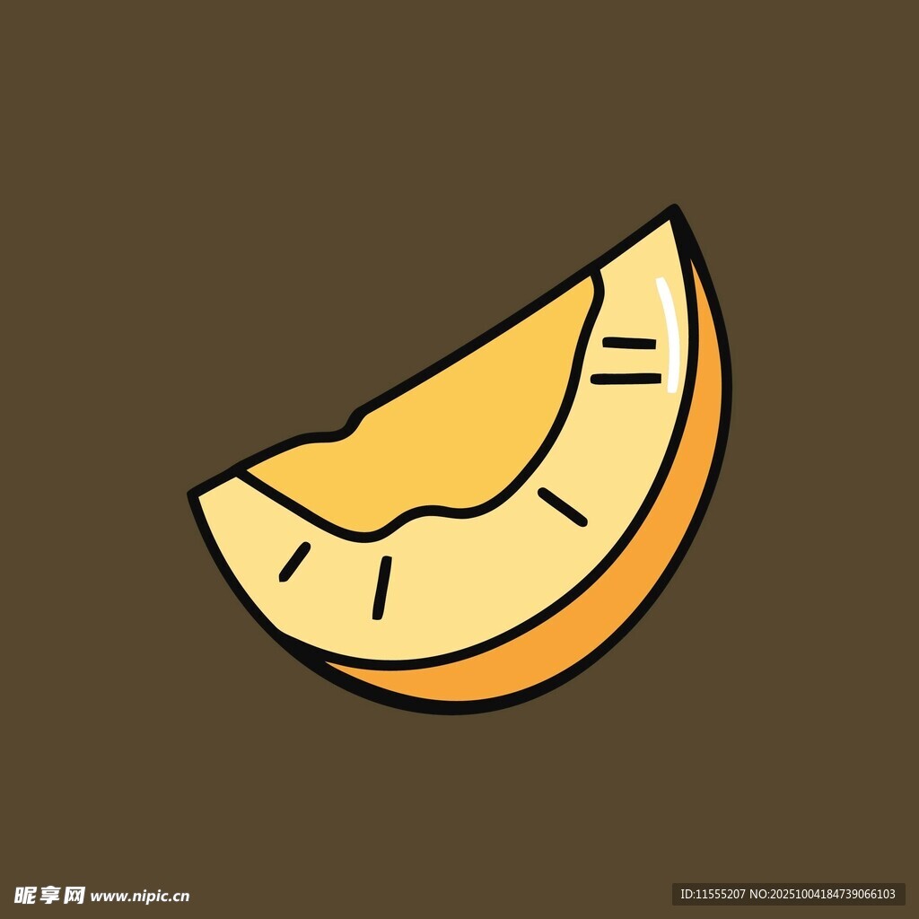 卡通风格的一片甜瓜