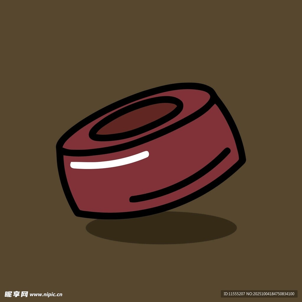 卡通风格红色环形物体