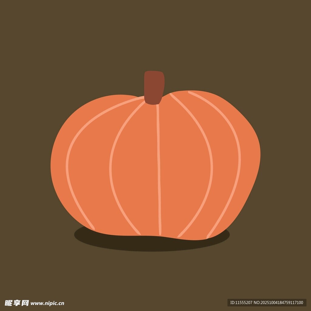 橙色南瓜插画