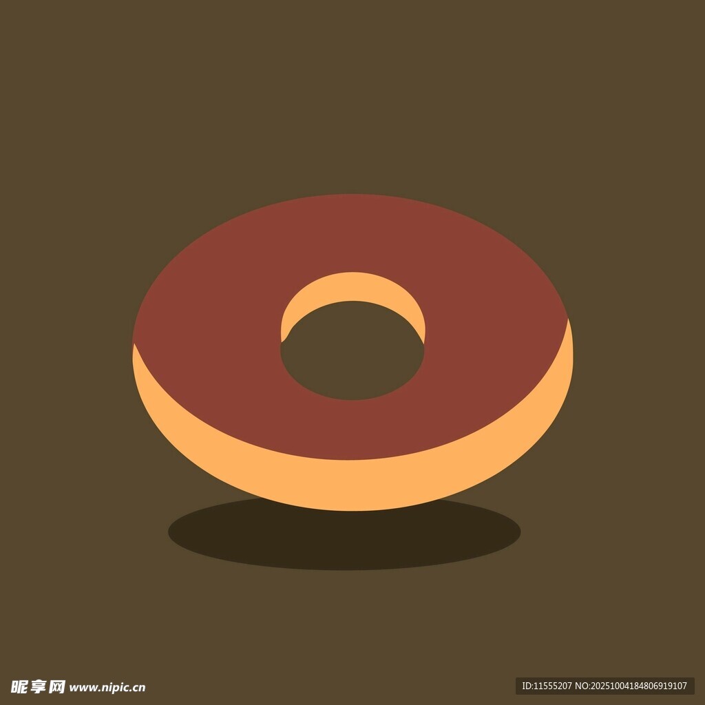 卡通风格甜甜圈插画