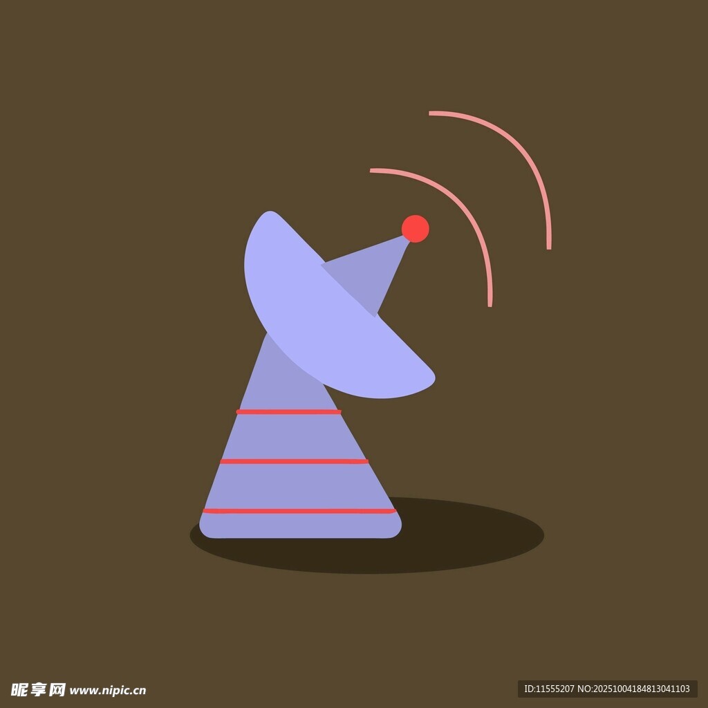 紫色卫星天线发射信号