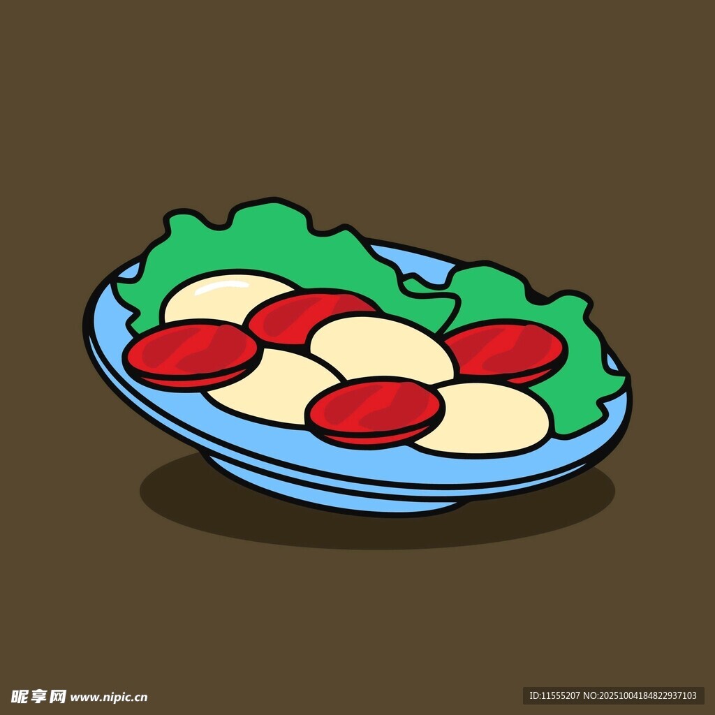 卡通风格的蔬菜拼盘