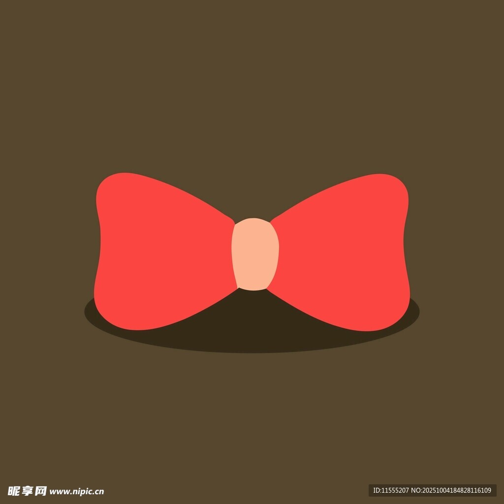 红色蝴蝶结领结图案