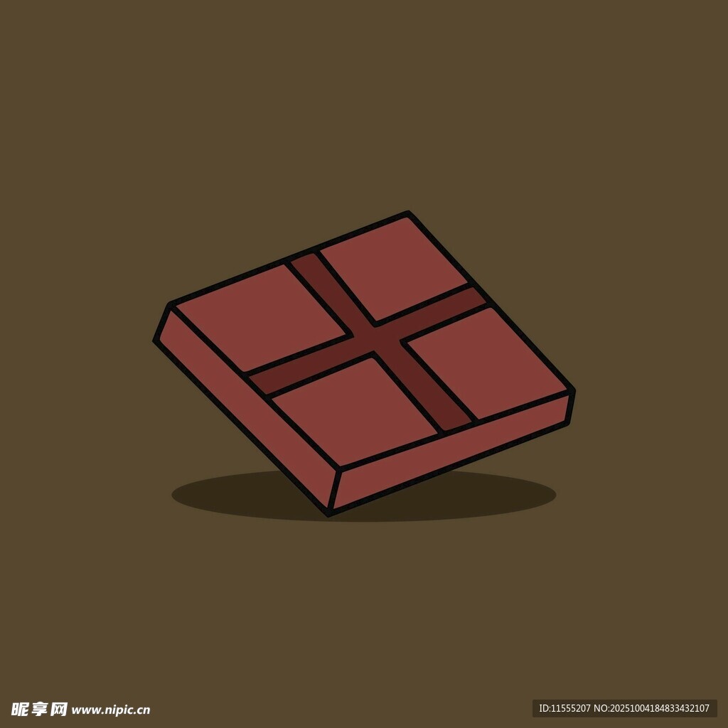 卡通风格巧克力块
