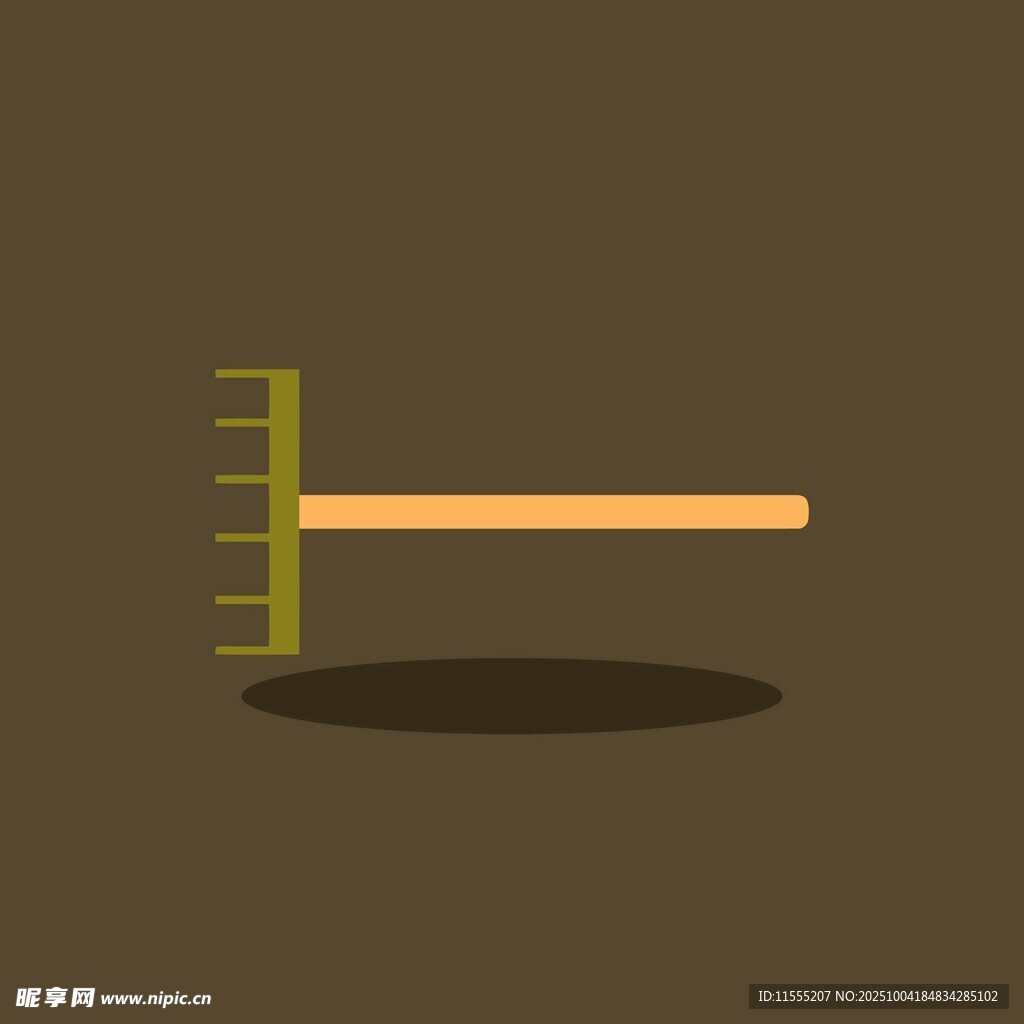 简约风格耙子图标