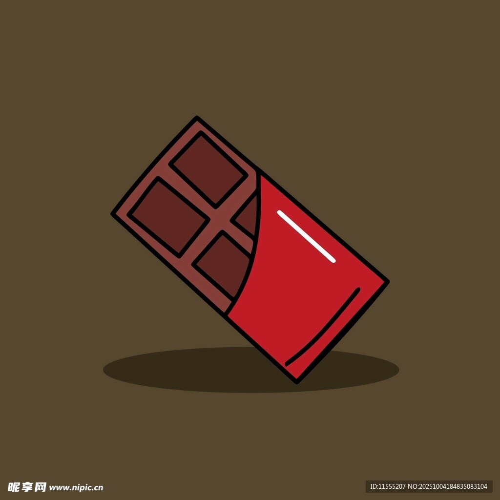 卡通风格巧克力块