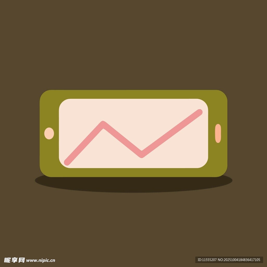 手机上的增长图表