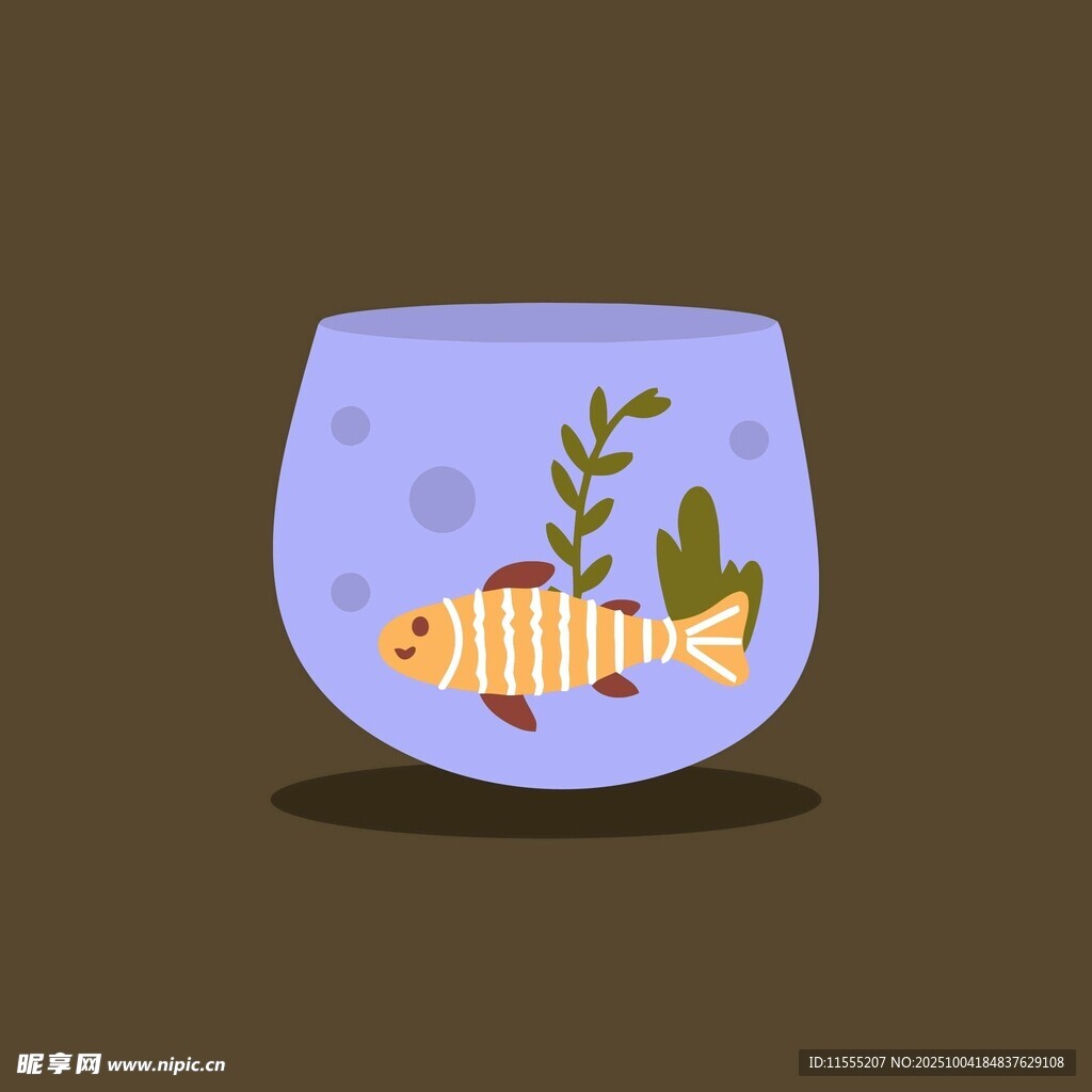 小鱼在鱼缸中的静谧画面