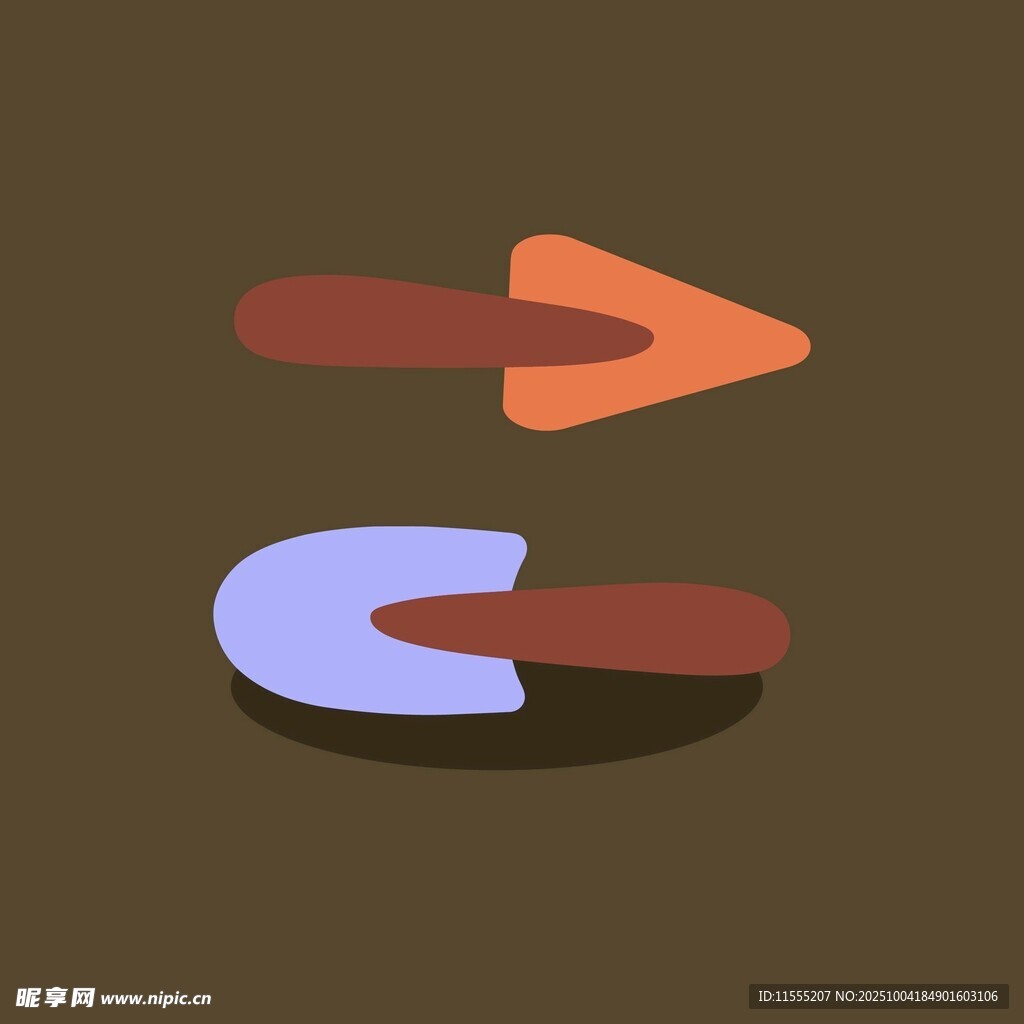 双色箭头图标设计元素