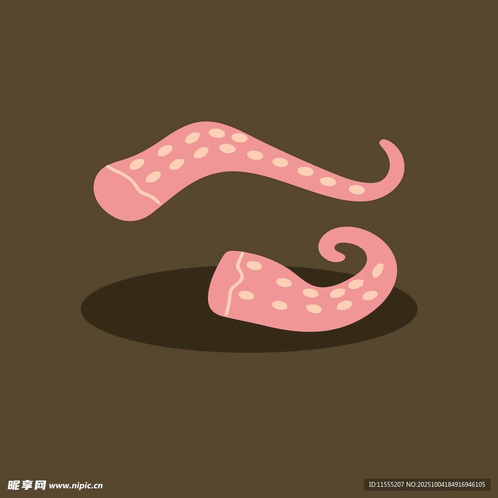 卡通风格粉色带点触手