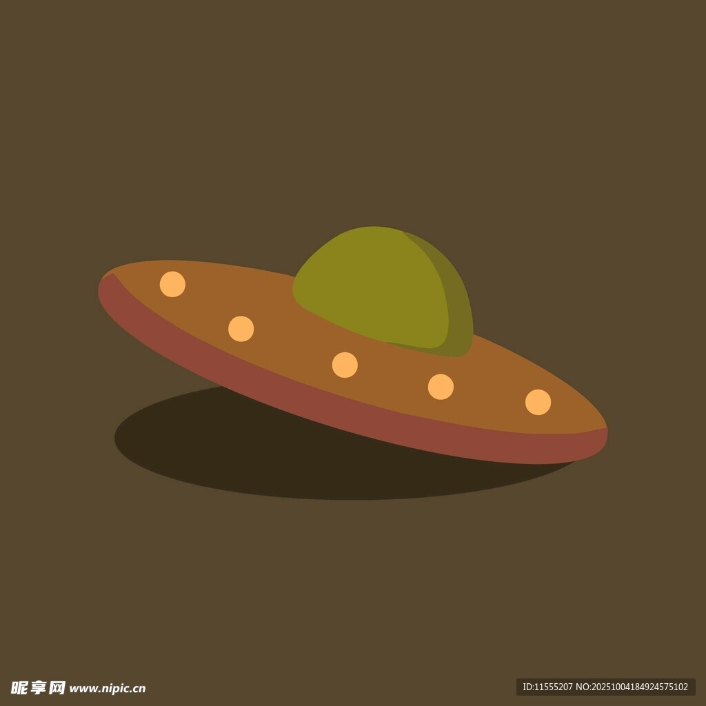 卡通风格的飞碟形象