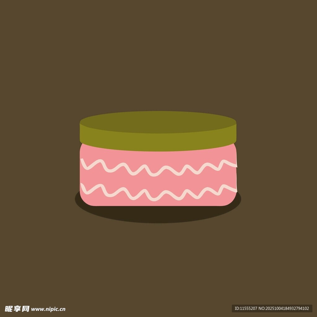 粉色波浪纹装饰圆盒