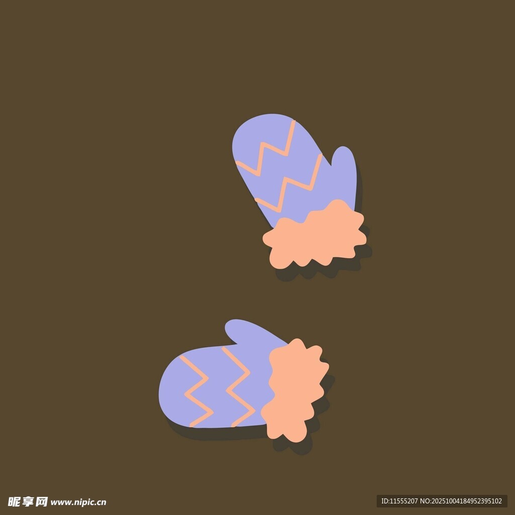 可爱卡通保暖手套图案