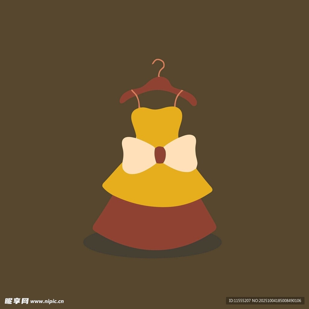 可爱蝴蝶结装饰女士连衣裙