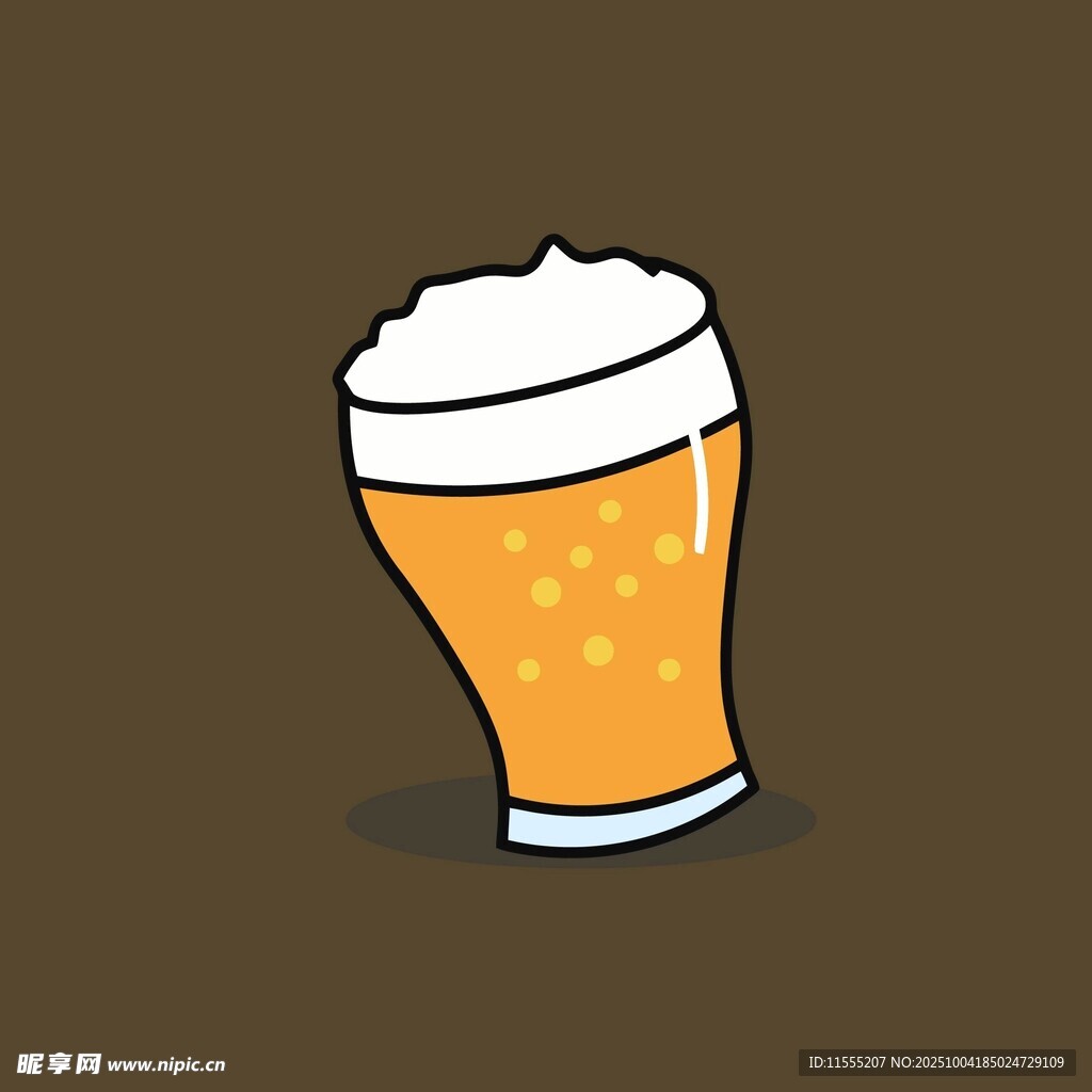 卡通风格的啤酒杯