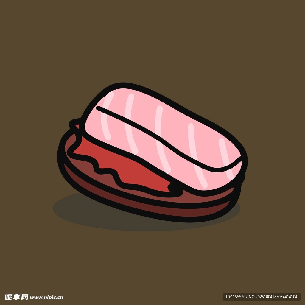 卡通风格的美味夹心食物