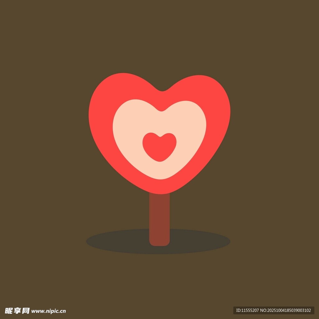 爱心棒棒糖插画