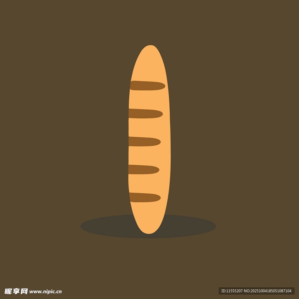 法式长棍面包插画