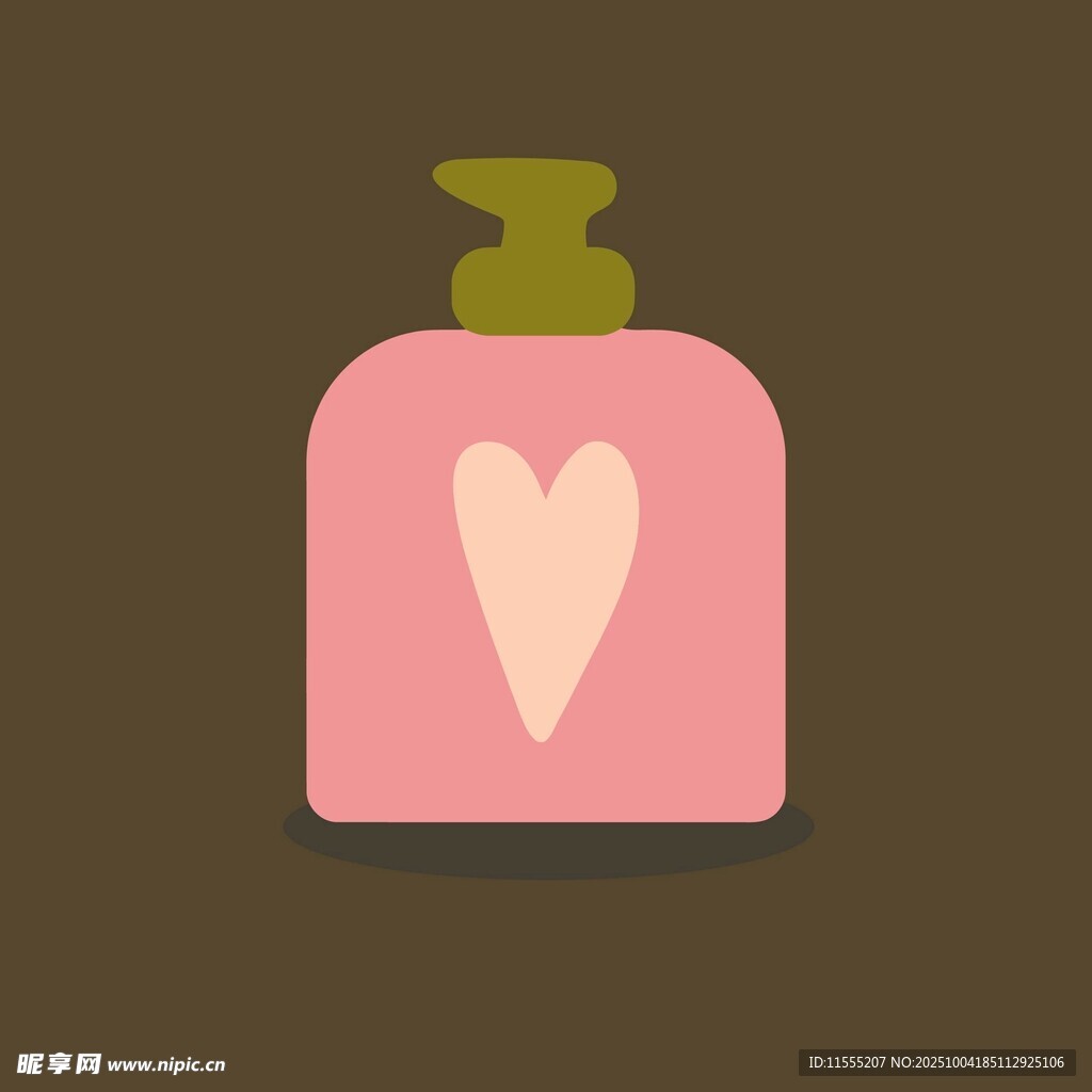 粉色爱心香水瓶