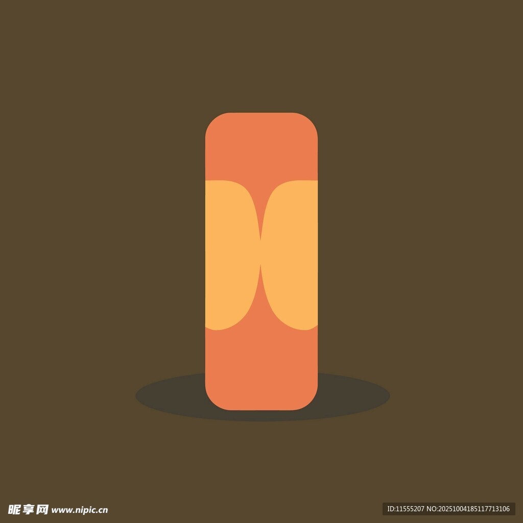 橙色几何图案柱状物体