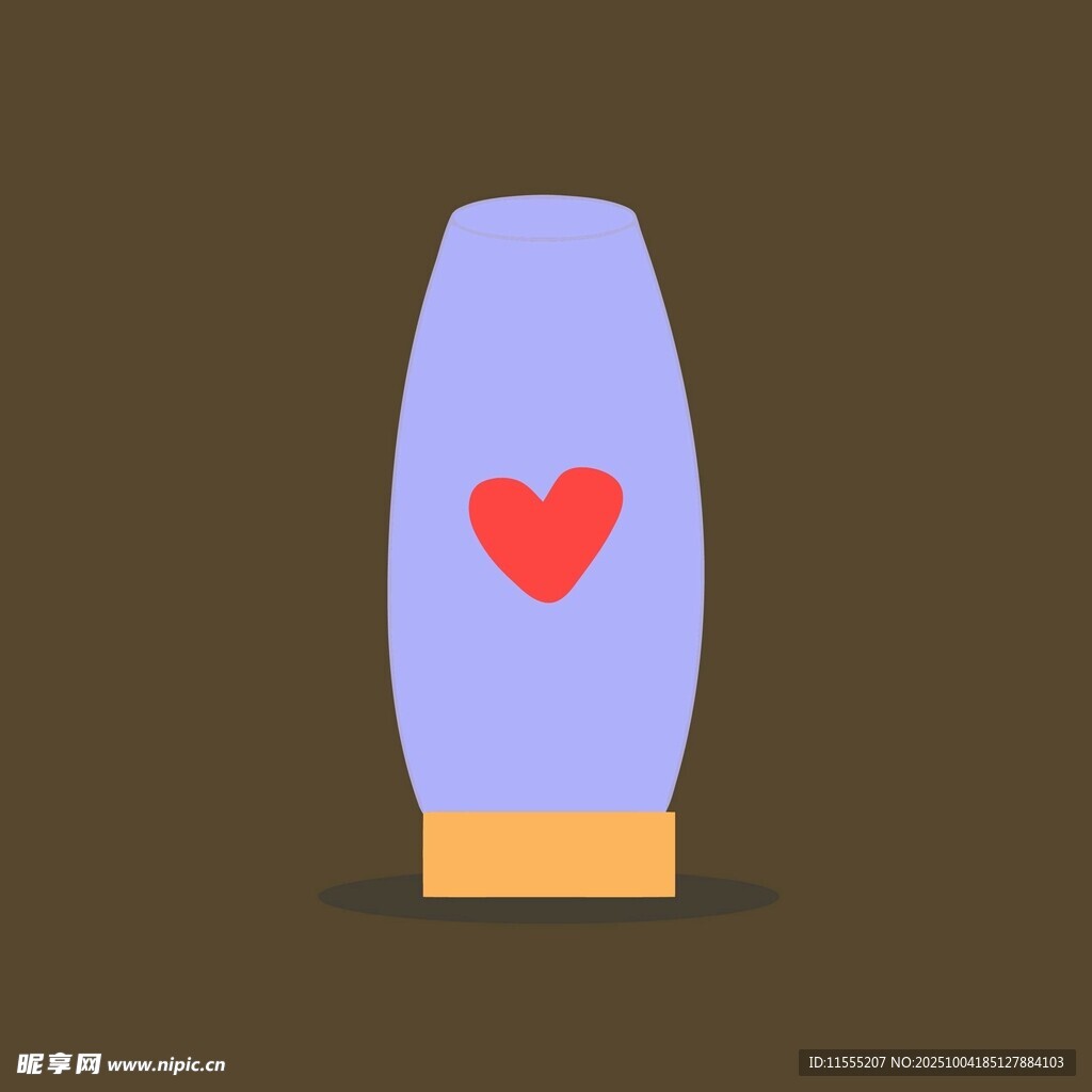 爱心图案的简约花瓶