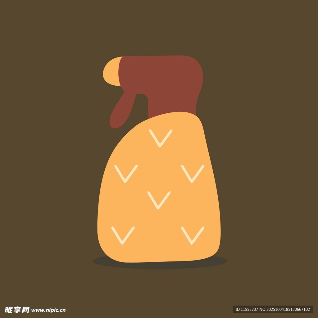 黄色喷雾瓶图标