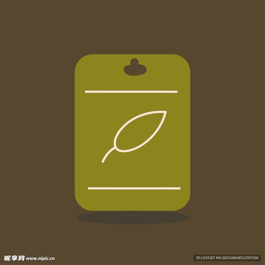 绿色叶子标签图标