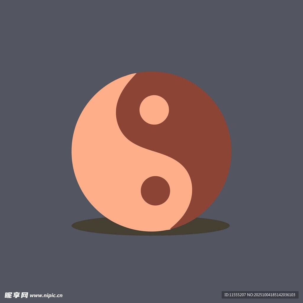 简约风格阴阳太极图标