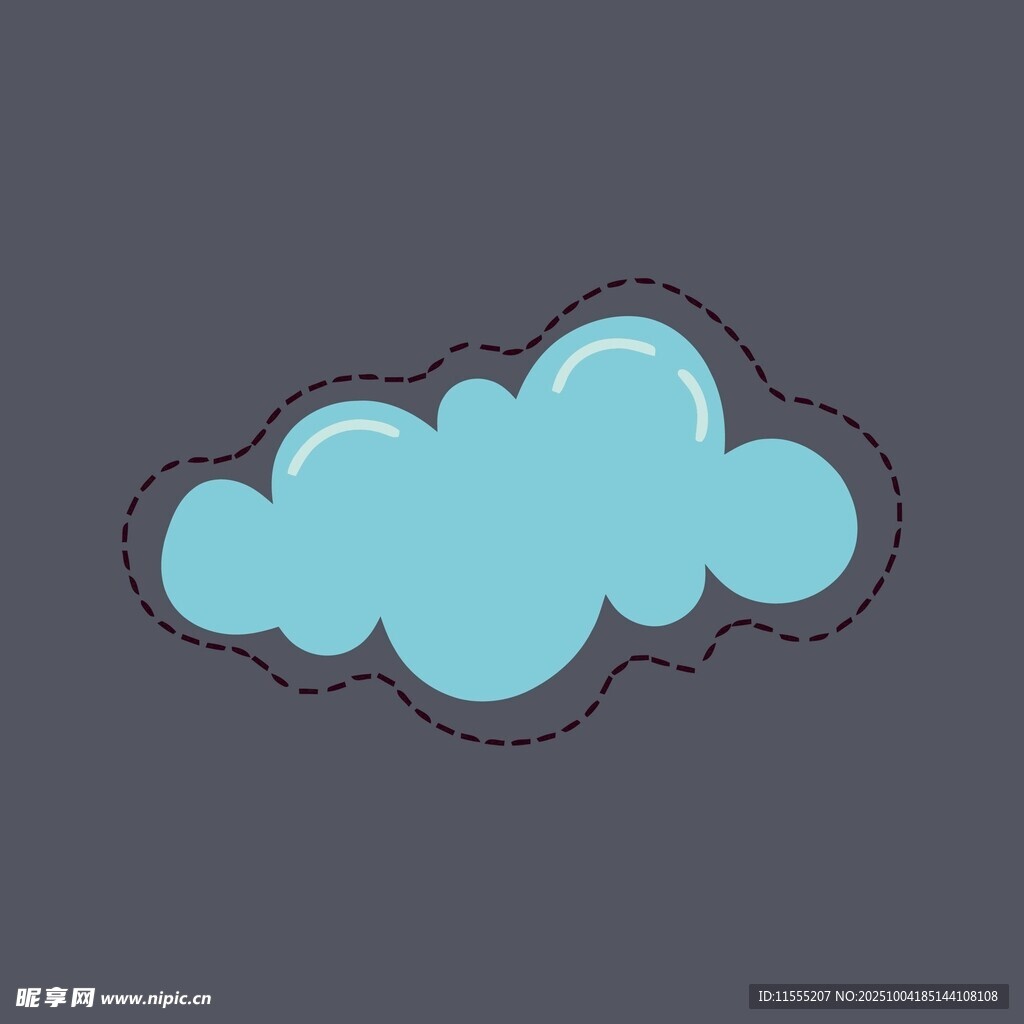 浅蓝色云朵图标