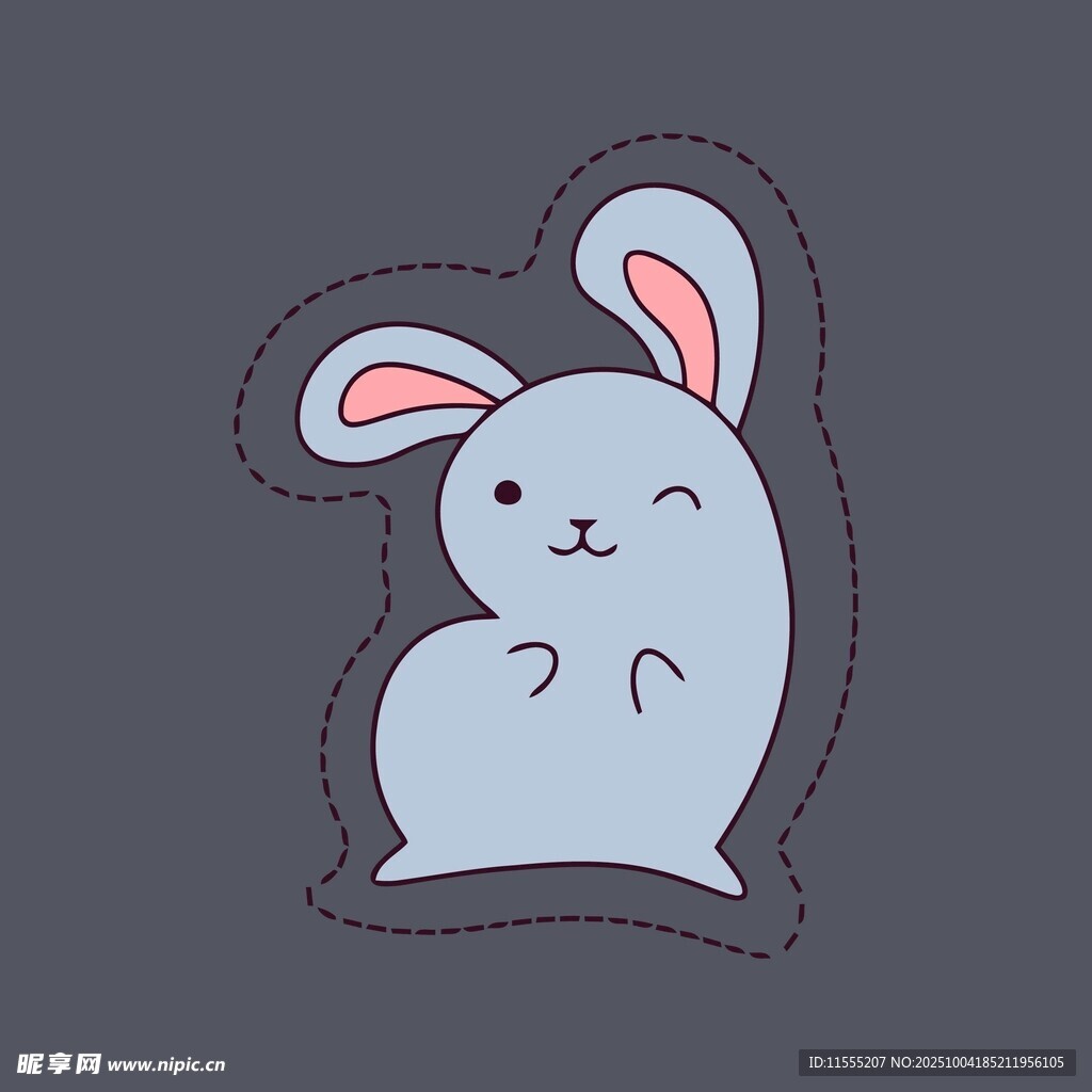 可爱卡通兔子图案