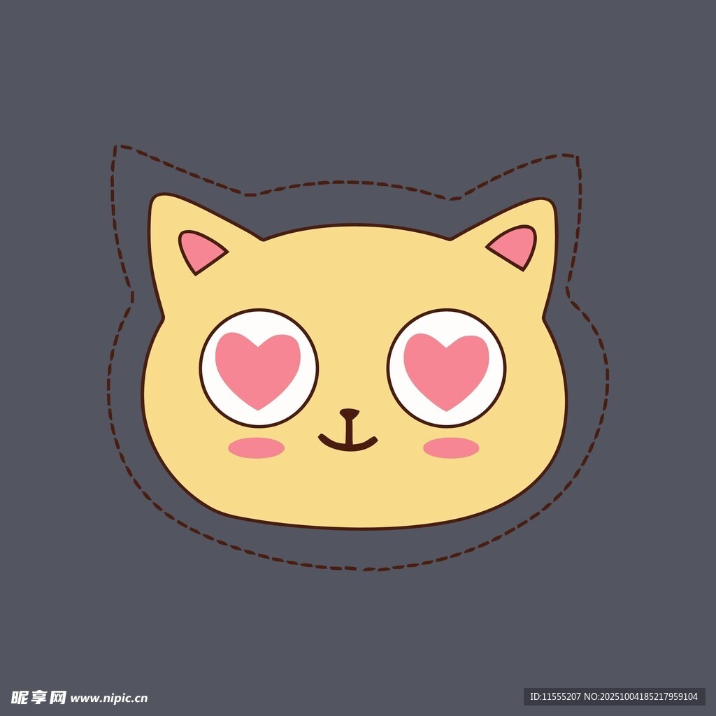 爱心眼萌猫头像