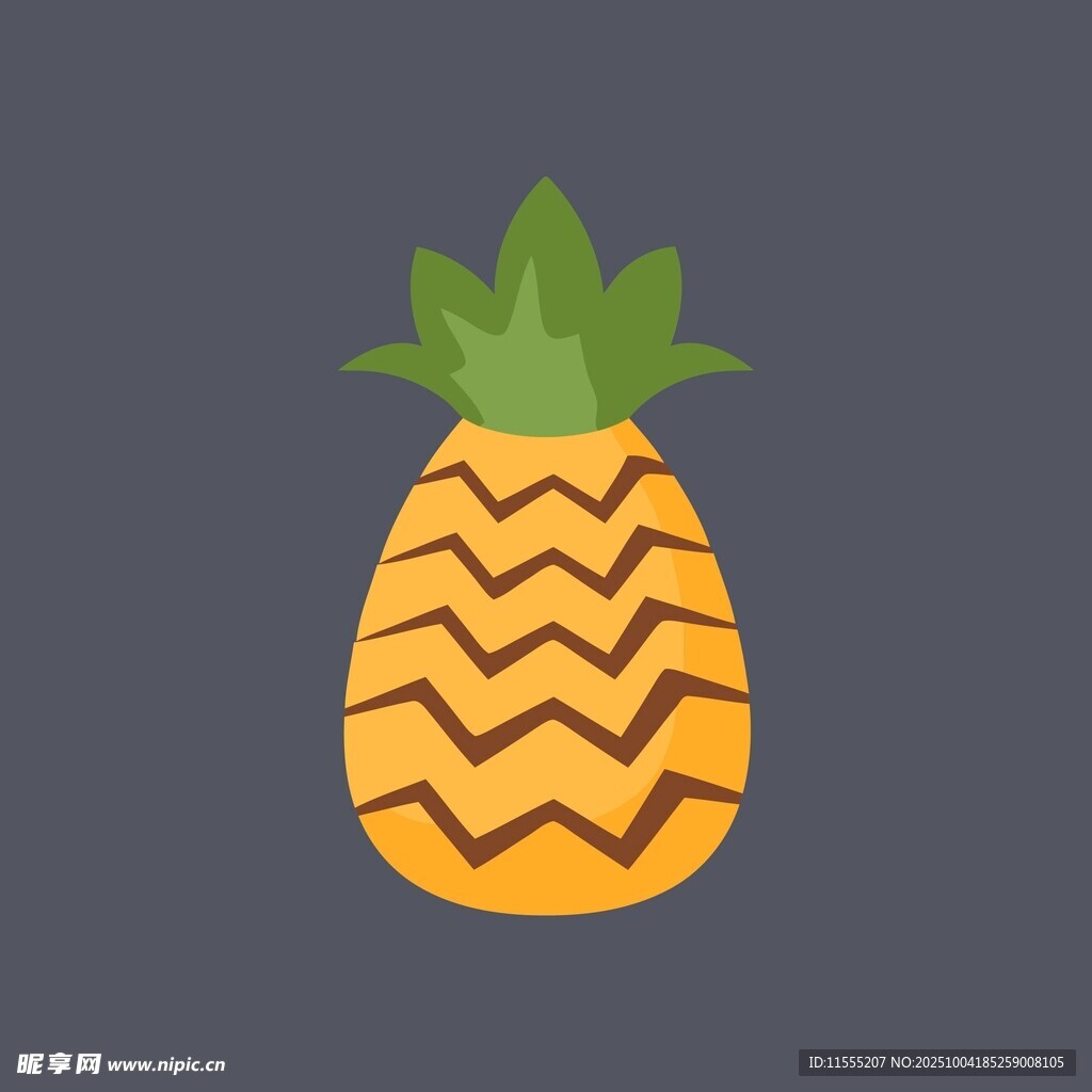 卡通菠萝图标