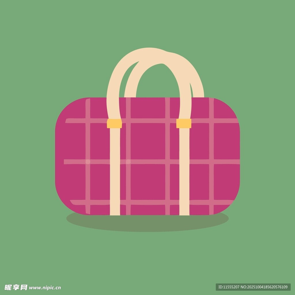 粉色格子手提包