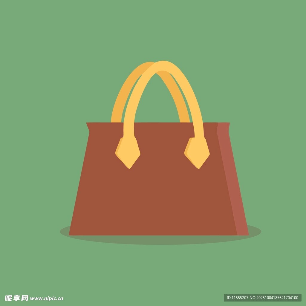 棕色手提包插画