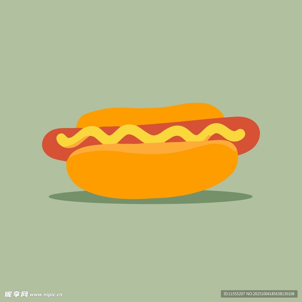 卡通热狗插画