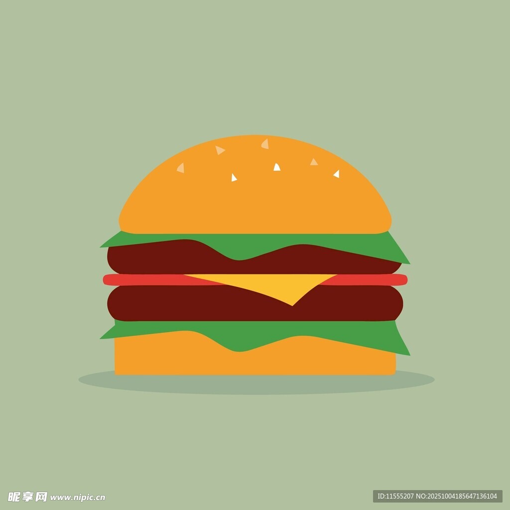 美味汉堡插画