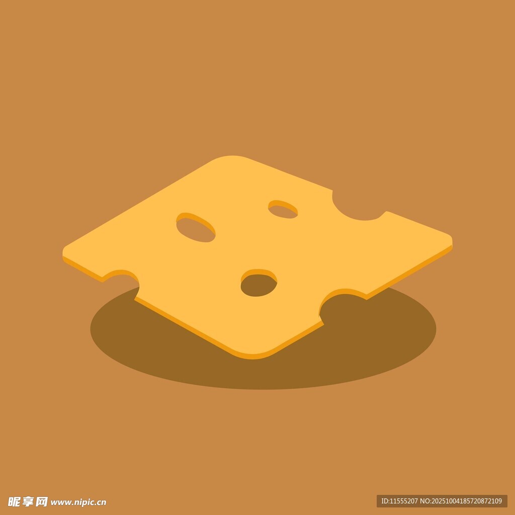 卡通风格的奶酪块