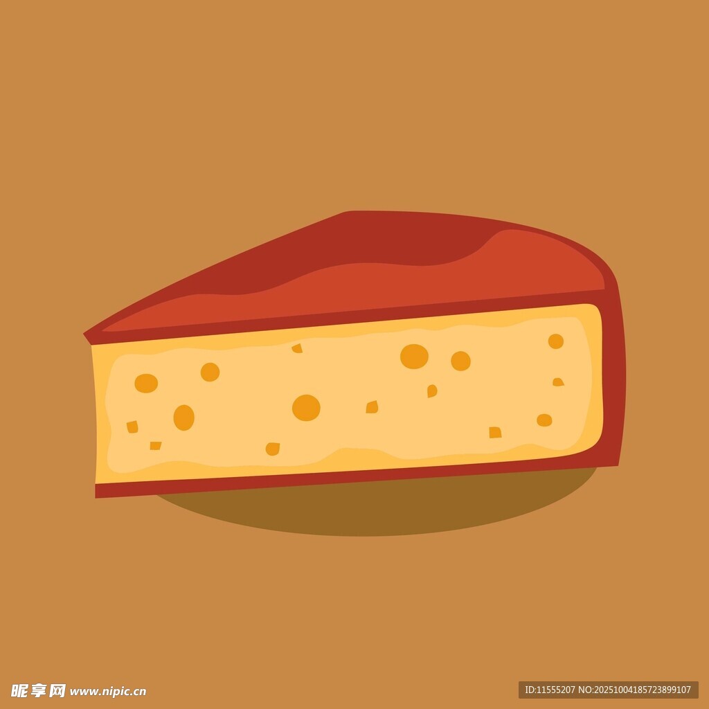 一块美味的卡通奶酪