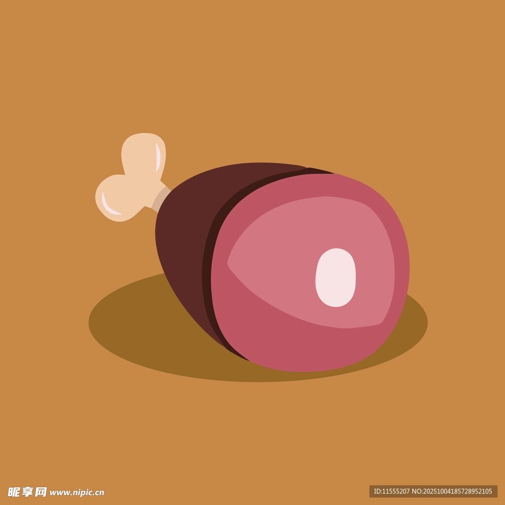 卡通风格的美味肉块