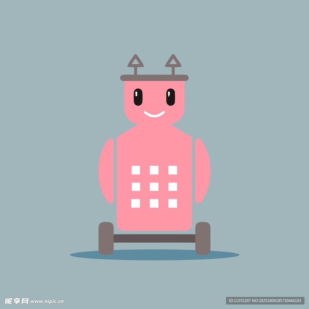 粉色可爱机器人形象