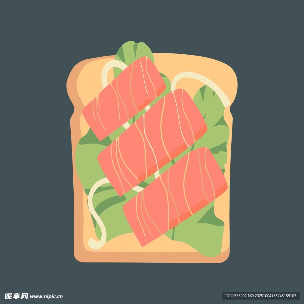 美味三文鱼吐司